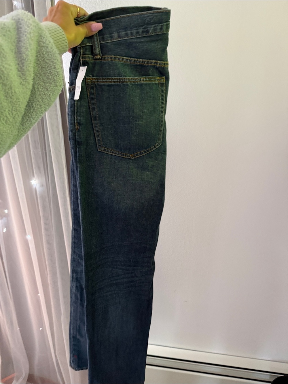 Men's Straight-Leg Jeans in Dark Blue